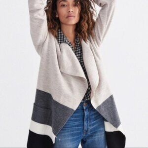 Madewell Meridian Sweater Coat in Stripe